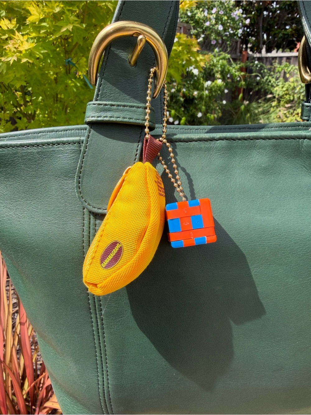 Vintage Puzzle Cube and Bananagrams Bag Charm